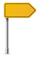 Obraz premium Arrow road sign. Realistic street direction pointer