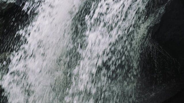Establishing shot of waterfall on Bali Island