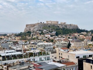 Fototapeta na wymiar view of the acropolis hill