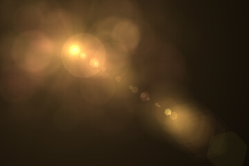 Natural, Sun flare on the black background