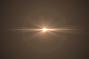 Natural, Sun flare on the black background