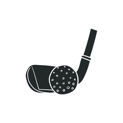 Golf Stick Icon Silhouette Illustration. Sport Activity Club  Vector Graphic Pictogram Symbol Clip Art. Doodle Sketch Black Sign
