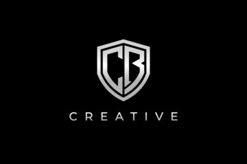 Letter CB logo in silver