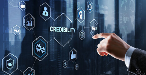 Credibility improvement. Modern business solution concept