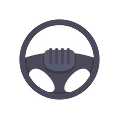 Steering wheel detail icon flat isolated vector