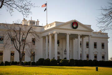 View of the US Presidents home, the White House in Washington, DC.