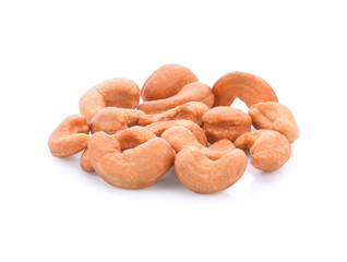Roasted cashew nut isolated on white background