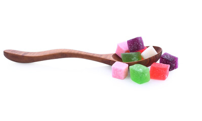 Candied fruits isolated on white background. With clipping path.