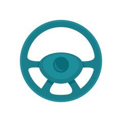 Tuning steering wheel icon flat isolated vector