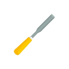 Carpenter chisel icon flat isolated vector