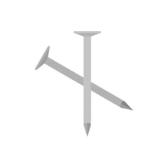 Carpenter nails icon flat isolated vector