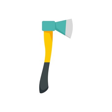 Carpenter axe icon flat isolated vector