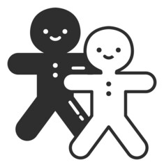 Gingerbread man. Sweet christmas cookie. Winter holiday symbol