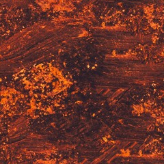 Orange seamless grunge texture. Abstract chaotic background. Sample for creating a large seamless surface