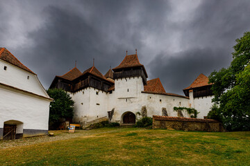 Fototapeta na wymiar The fortified church of Visrci in Romania 