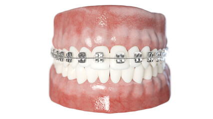 3d rendered illustration of dental braces