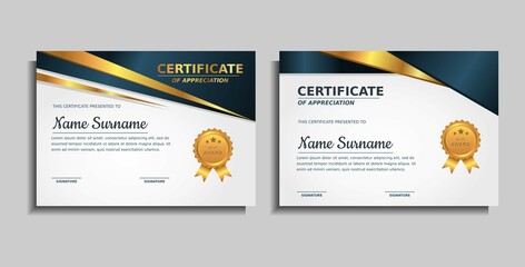 Fototapeta premium achievement award certificate design template