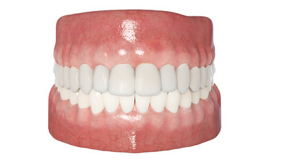 3d rendered illustration of a clear dental aligner