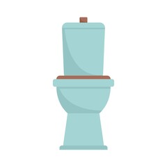 Digestion toilet icon flat isolated vector