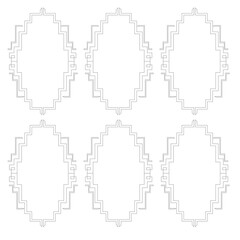 Luxury Design Ornaments Aztecs Black White Pattern, Texture, Background