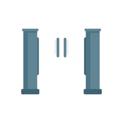 Turnstile barrier icon flat isolated vector