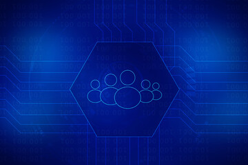 2d illustration Business Network concept