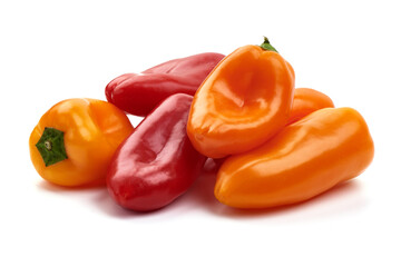 Sweet peppers, isolated on white background.