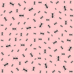 ant vector seamless pattern background