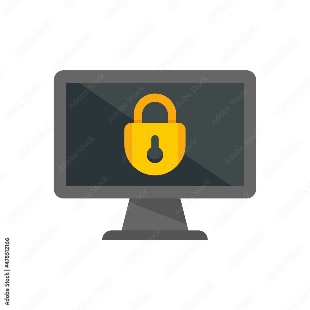 Poster multi-factor authentication icon flat isolated vector