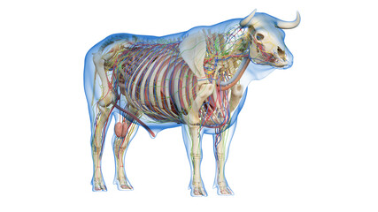 3d rendered illustration of the bovine anatomy