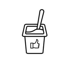 Yogurt icon in line style
