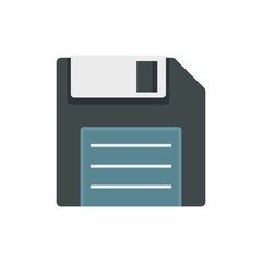 Floppy disk icon flat isolated vector