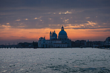 View to Basilica di Santa Maria della Salute, Venice, Italy