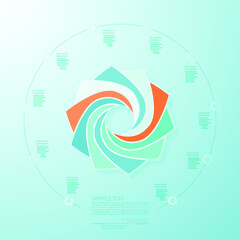 Set elements of infographics for business presentation, vector illustration template