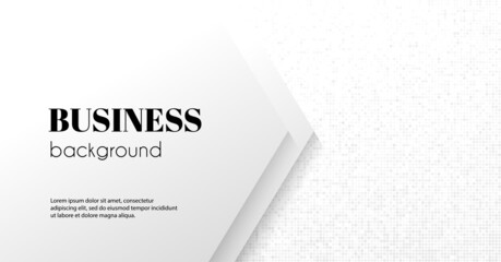 White abstract vector business banner. Minimal background with arrow and copy space for text. Facebook cover, social media header - obrazy, fototapety, plakaty