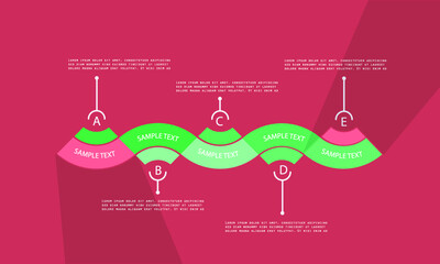 Naklejka premium Minimal style infographic template.eps