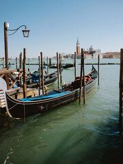 Fototapeta na wymiar gondolas in Venice Italy