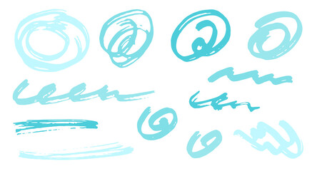 Hand drawn scribble doodle design vector elements.