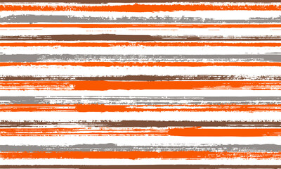 Pain hand drawn grunge stripes vector seamless pattern. Creative summer fashion design. Retro