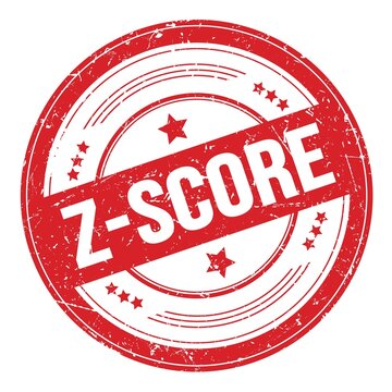 Z-SCORE text on red round grungy stamp.