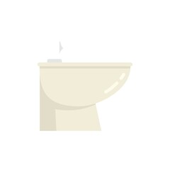 Domestic bidet icon flat isolated vector