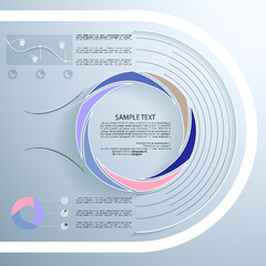 Minimal infographic template vector eps