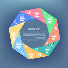 Minimal infographic template vector eps