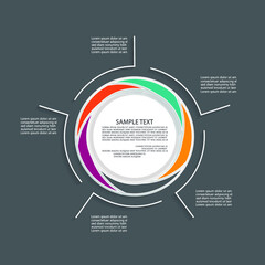 Obraz premium Minimal infographic template vector eps