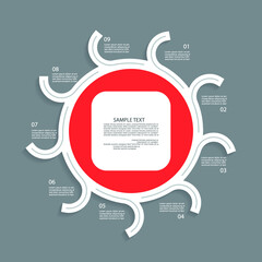 Minimal infographic template vector eps