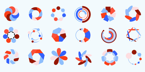 Infographic elements for annual reports