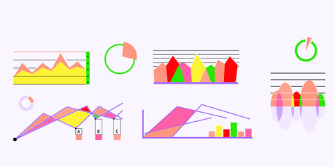 Infographic elements for annual reports