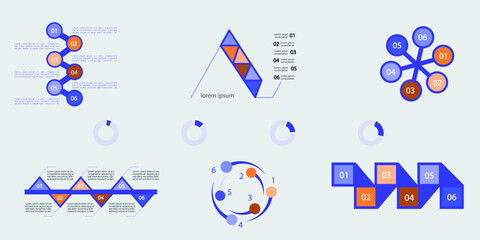 Infographic elements for annual reports
