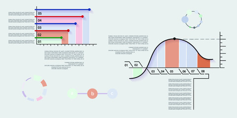 Infographic elements for annual reports