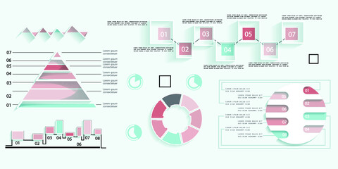 Infographic elements for annual reports